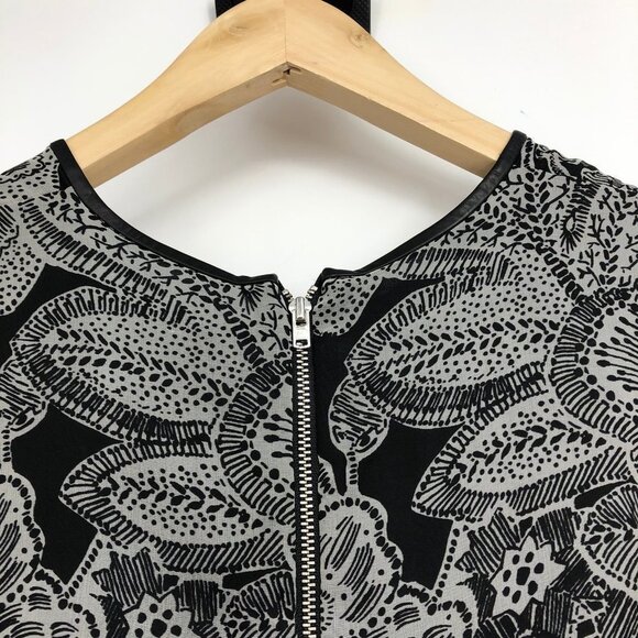 Veronica Beard Black and White Chiffon sheer Long Sleeve floral Silk Mini dress - Picture 11 of 16